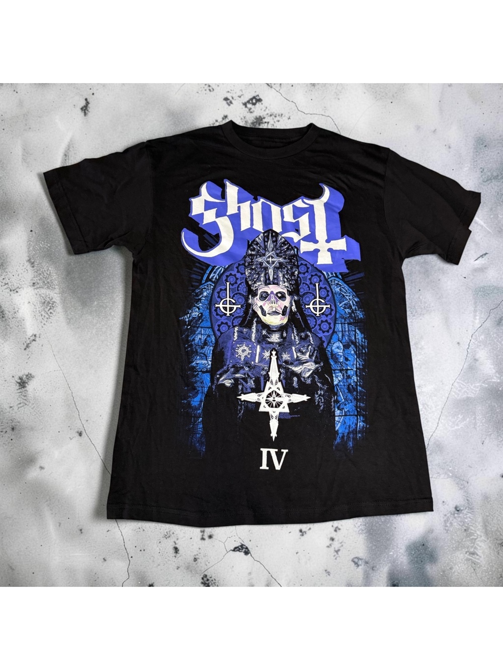 Ghost Band Stained Glass Emeritus IV Graphic T-Shirt Size L